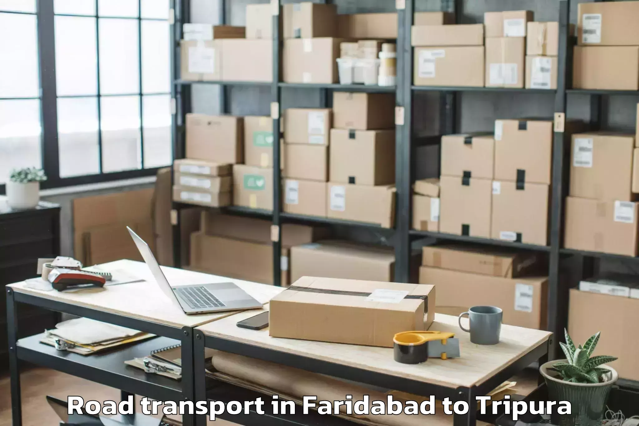 Trusted Faridabad to Melaghar Road Transport